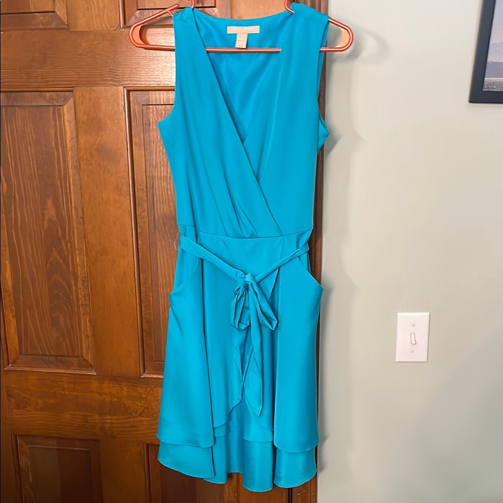 Banana Republic Factory Blue Wrap Sundress
